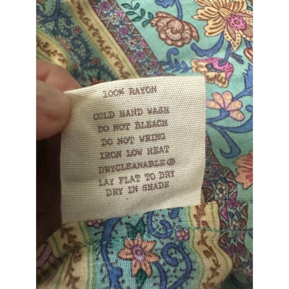 NWT SPELL DESIGNS FOLKTOWN TURQUOISE BLOUSE XS - Picture 6 of 9